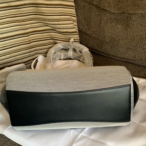 Authentic COACH 1941 jacquard/calf leather logo zip top satchel/Crossbody - Picture 13 of 15